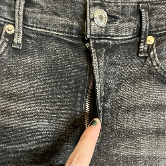 Agolde Sophie Distressed Skinny Jeans in Silence Black - Picture 6 of 13